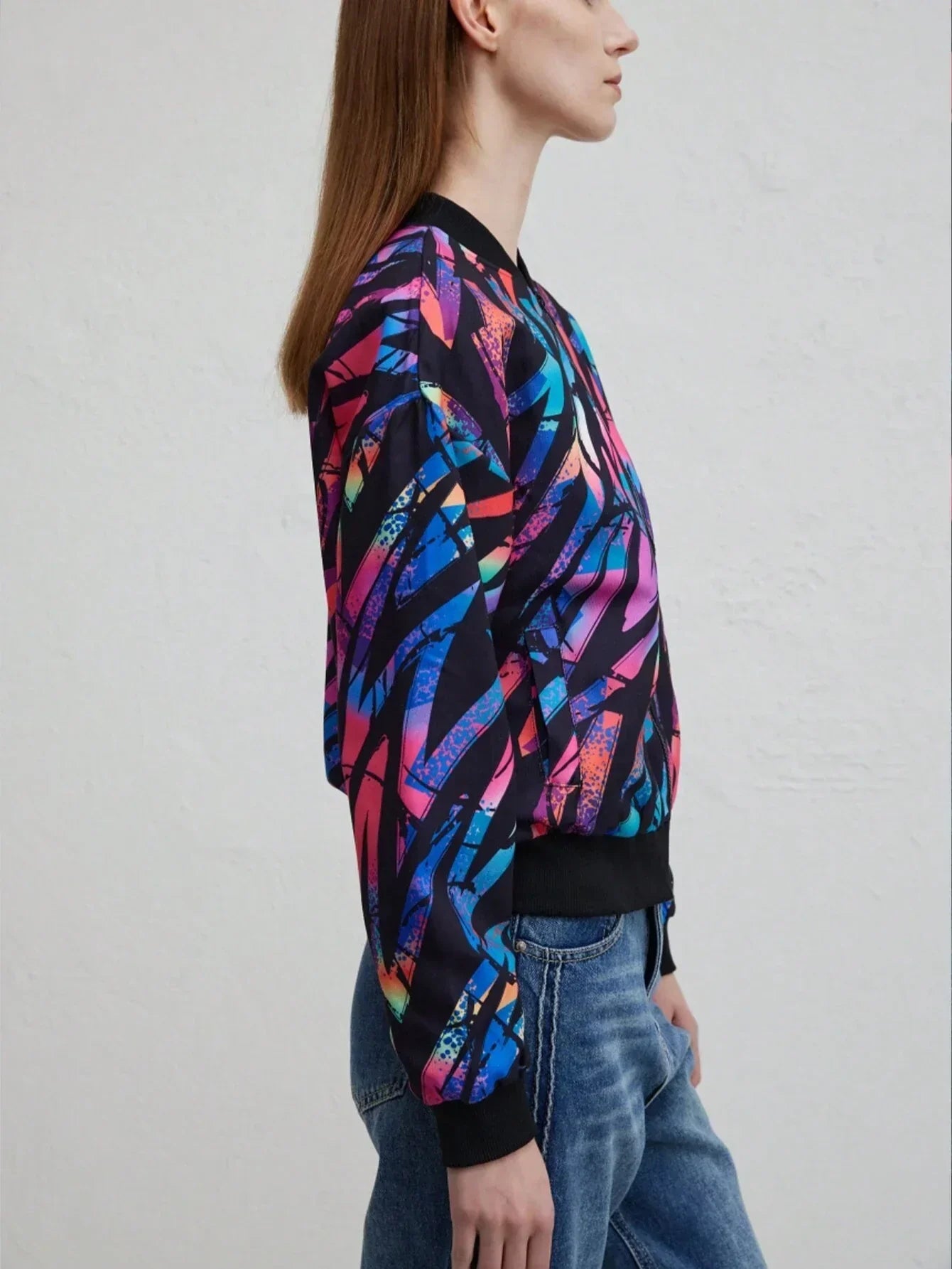 Valenzora | Herbst Winter Freizeit-Jacke mit Print