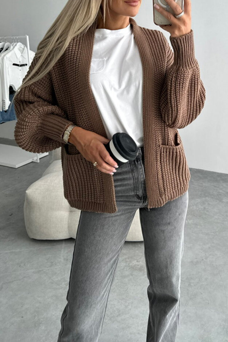 Valenzora | Casual pocket-woven V-neck outerwear - 5 colours