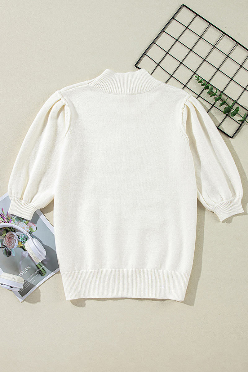 Valenzora | Legere Rollkragenpullover mit Weihnachtsbaum-Pailletten-Patchwork