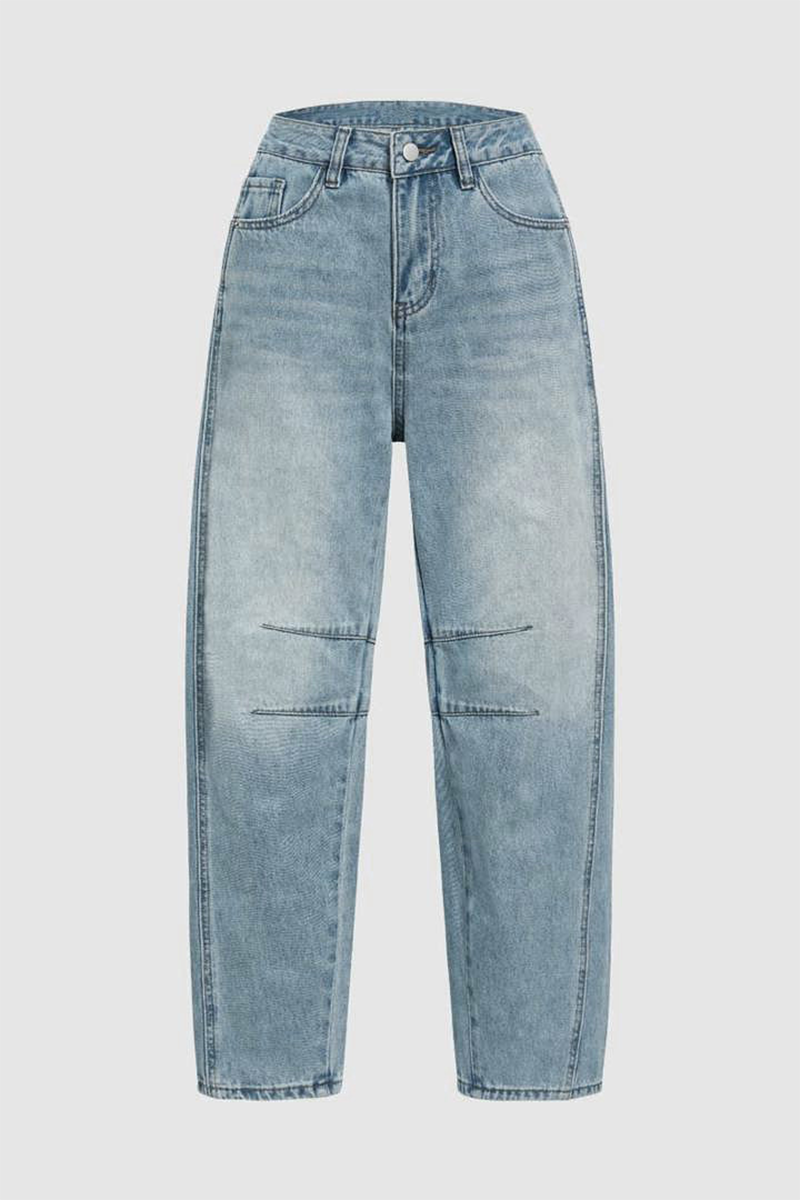 Valenzora | Lässige Used-Jeans mit Kontrast und mittlerer Bundhöhe