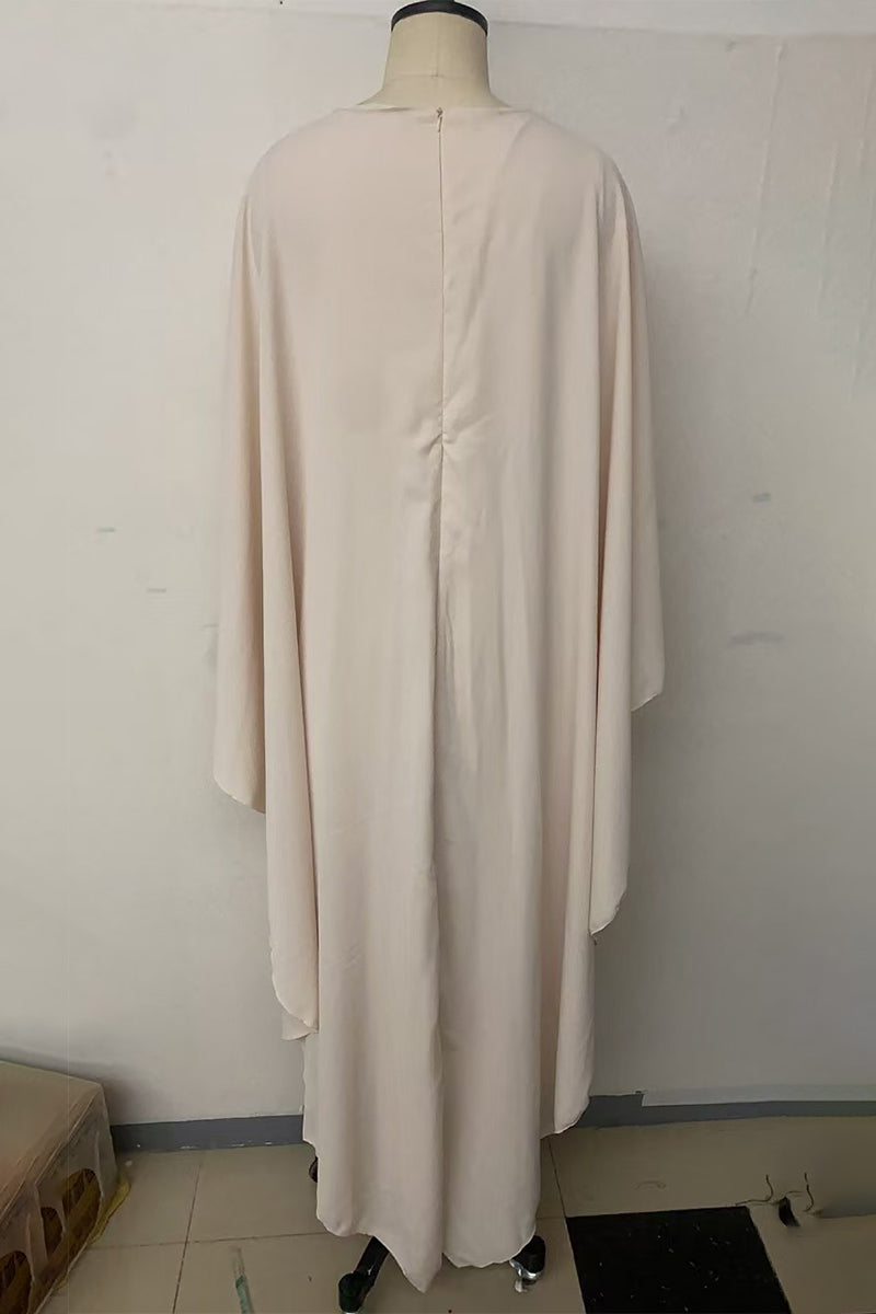 Valenzora | Elegante, unregelmäßig plissierte O-Neck Maxikleider - 3 Farben