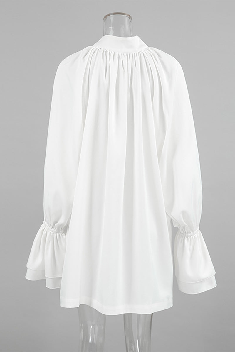 Valenzora | Elegant lace-up strap collar A-line dresses - 3 colors
