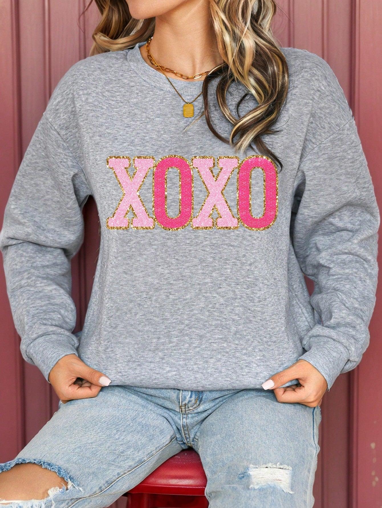 Valenzora | Gestreiftes Sweatshirt mit pinken Details für Damen