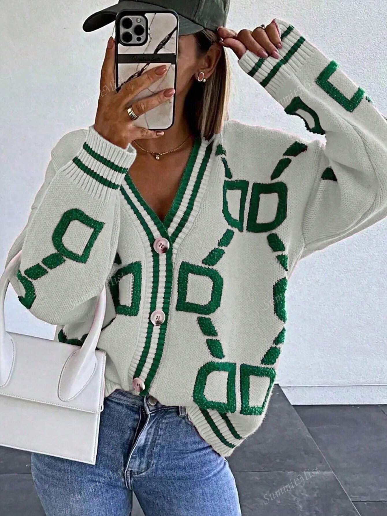 Valenzora | Women's cardigan with graphic prints