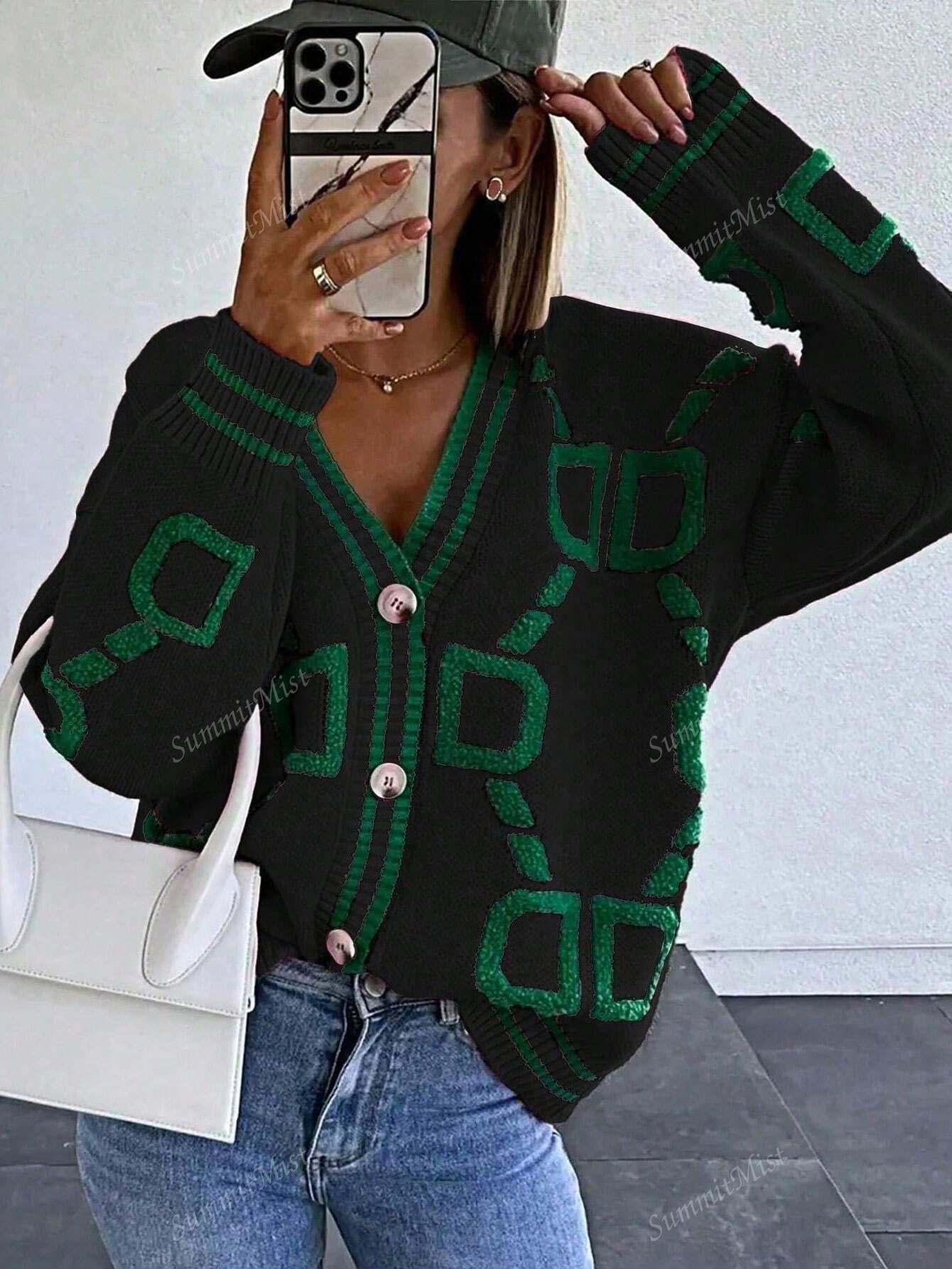 Valenzora | Women's cardigan with graphic prints