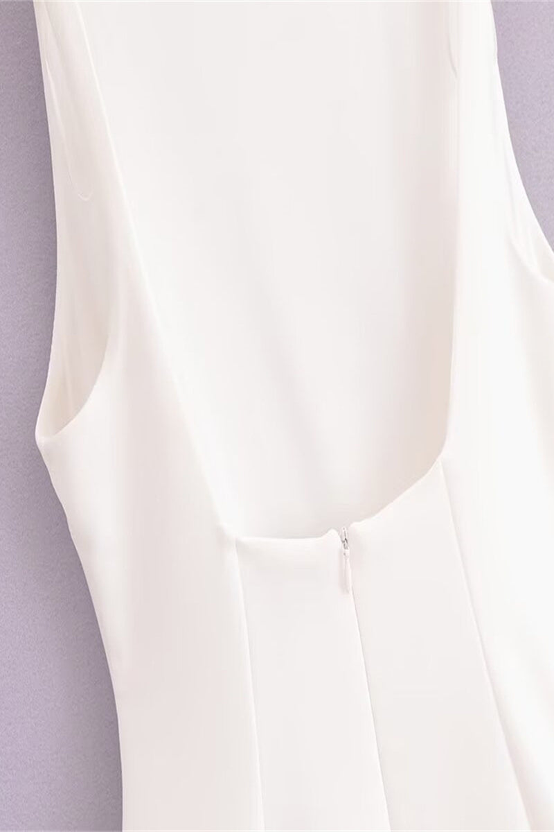 Valenzora | Sexy Ruffled O-Neck Sleeveless Dresses