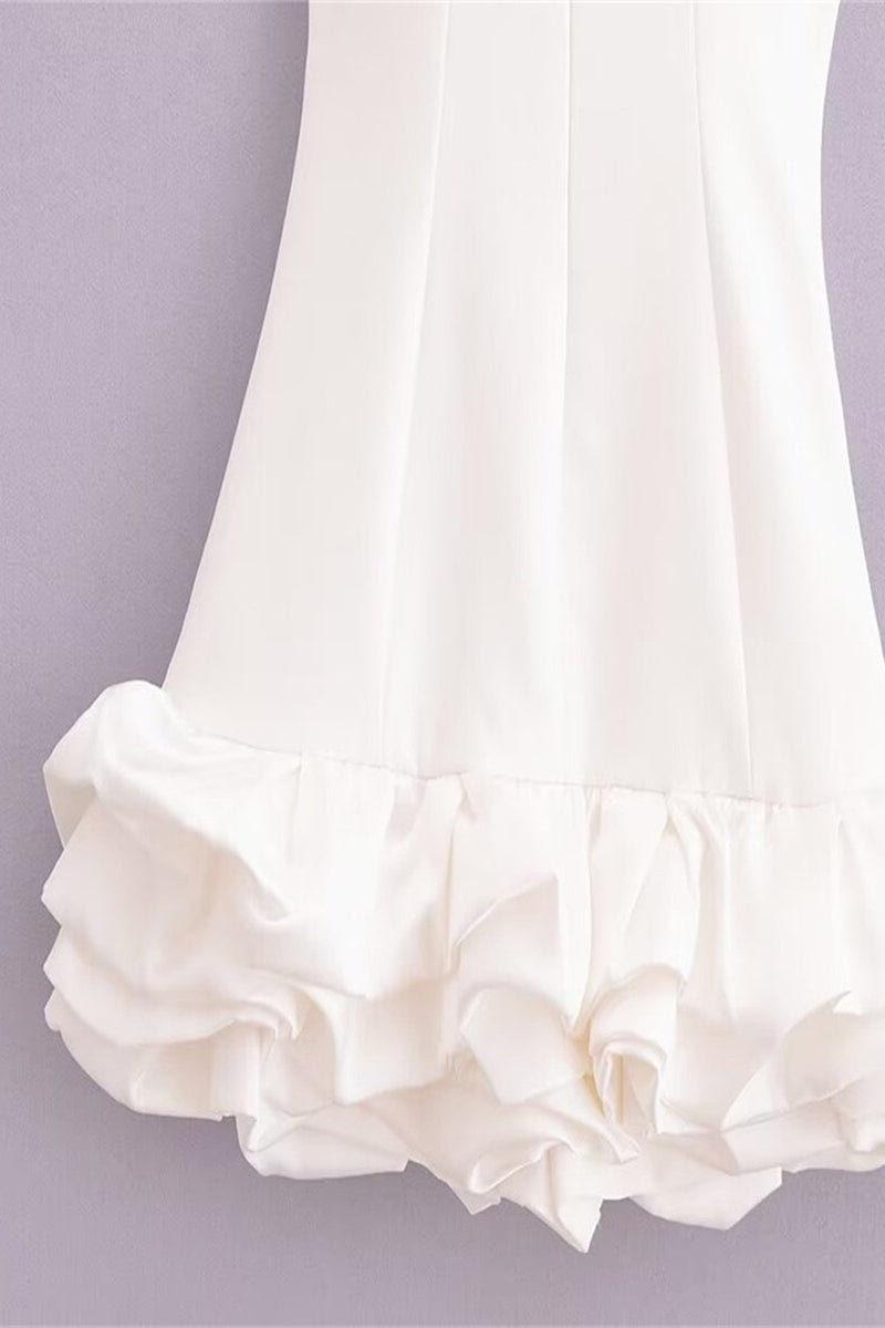 Valenzora | Sexy Ruffled O-Neck Sleeveless Dresses