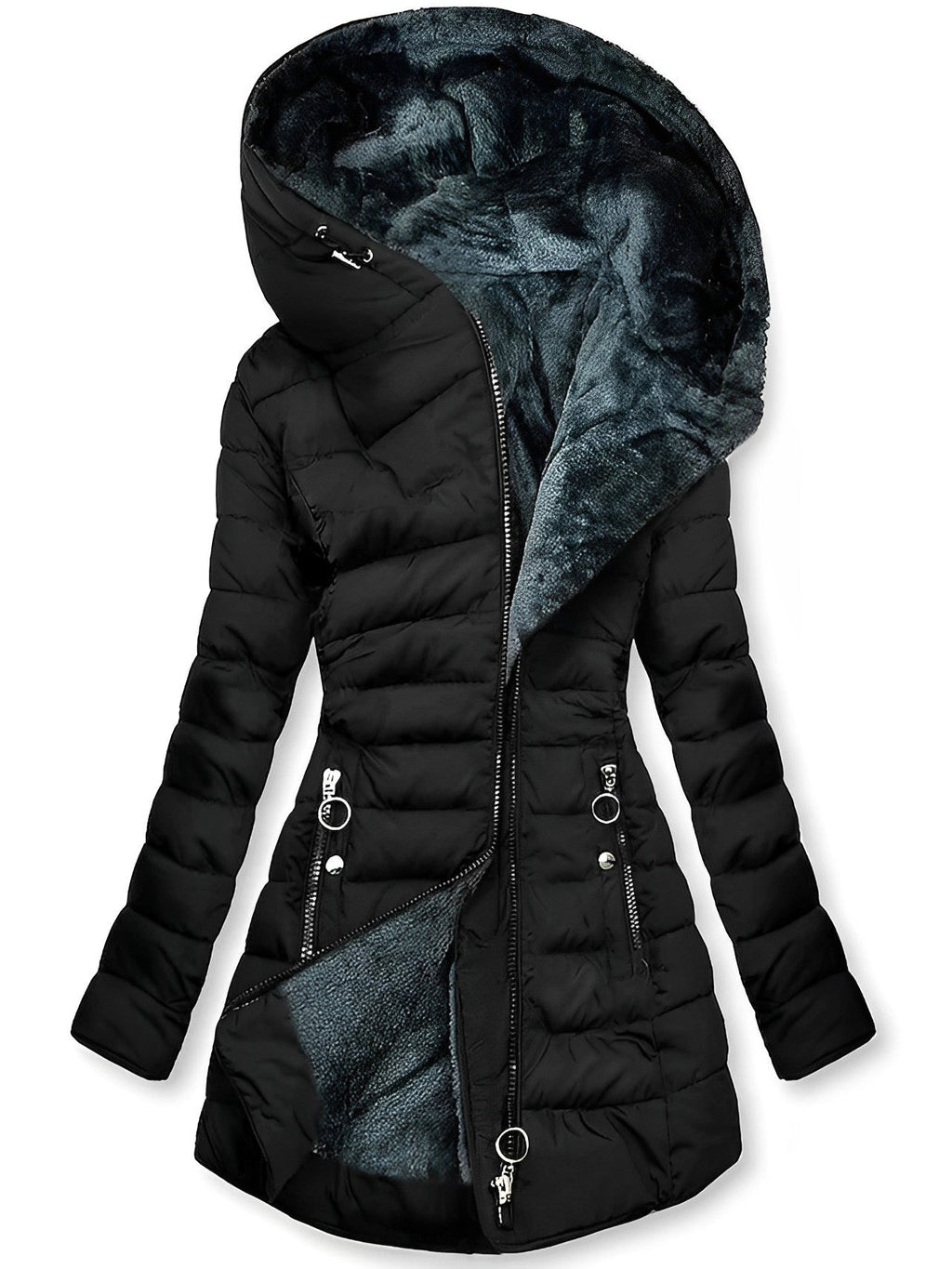 Valenzora | Warm plush jacket with zipper