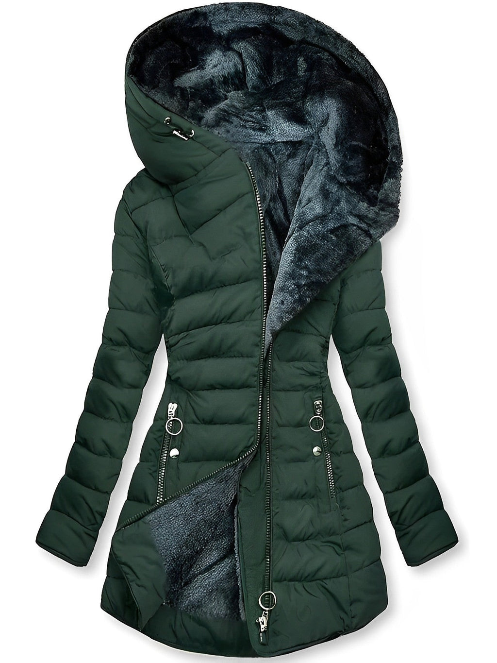 Valenzora | Warm plush jacket with zipper
