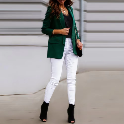 Valenzora | Elegante Damenblazer mit Ein-Knopf-Verschluss, ideal fürs Büro