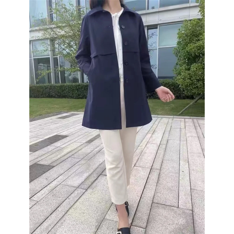 Valenzora | Klassischer Trenchcoat für Damen, einfach gebunden, taillierter Damenmantel