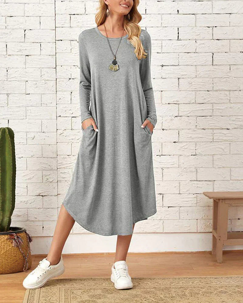 Valenzora - Long-sleeved loose dress