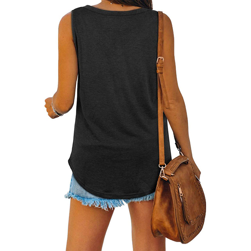 Valenzora | Jersey-Tanktop mit V-Ausschnitt