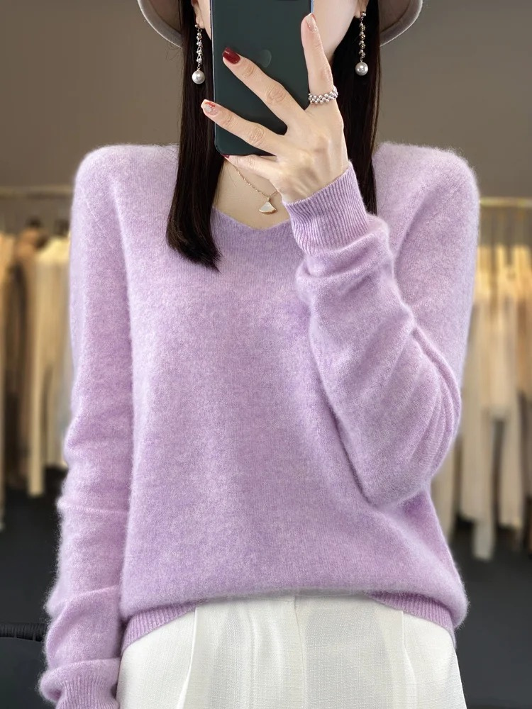 Valenzora | Women's Cashmere Pullover, Elegant V-neck, Soft & Comfortable