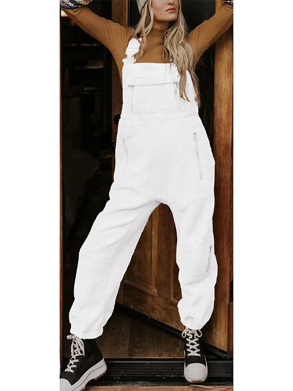 Valenzora | Damen Fleece-Thermo-Overall mit Reißverschlusstaschen