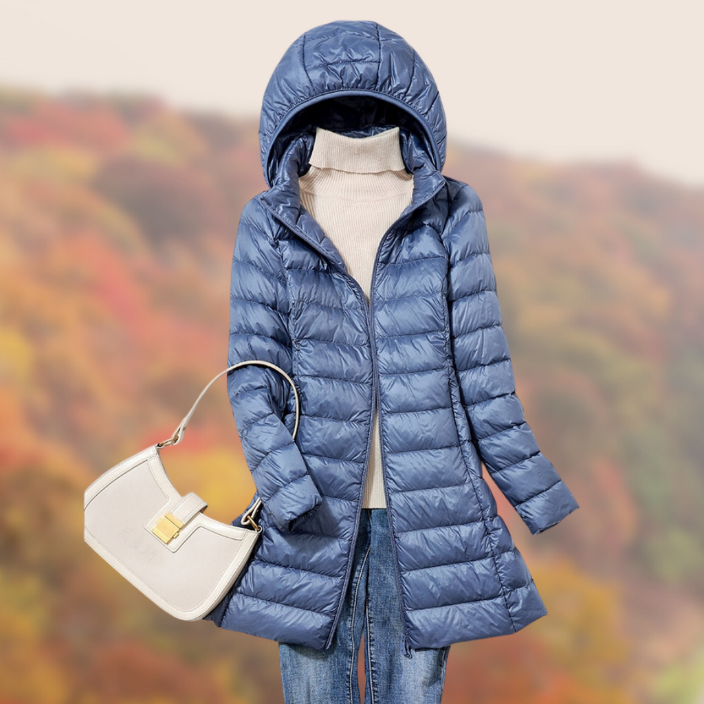 Valenzora Daunenjacke | Ultraleichte Übergangsjacke für Damen mit Kapuze