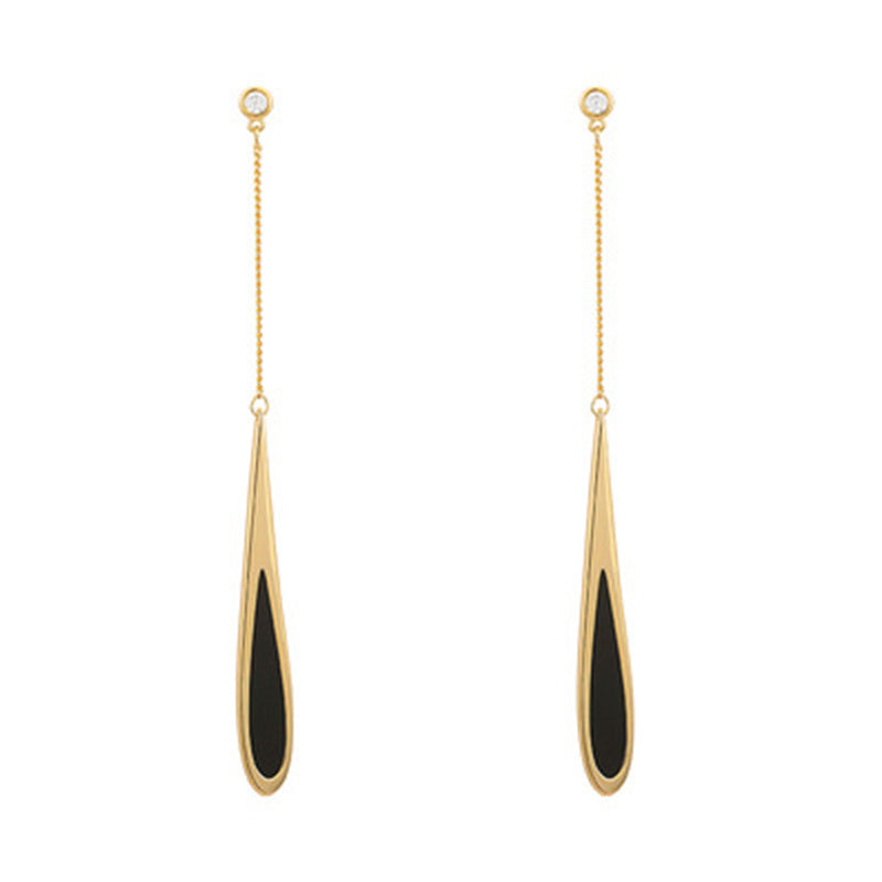 Valenzora | Long Tassel Earrings with Black Tassel for Women