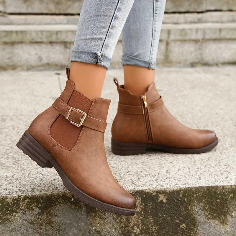 Valenzora | Casual non-slip ankle boot with side zipper