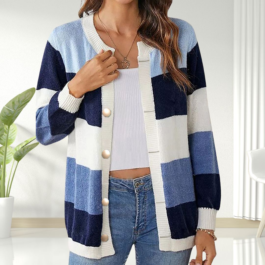 Valenzora | Fashionable striped cardigan