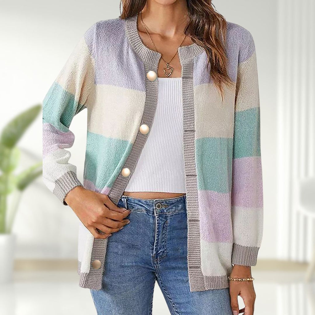 Valenzora | Fashionable striped cardigan
