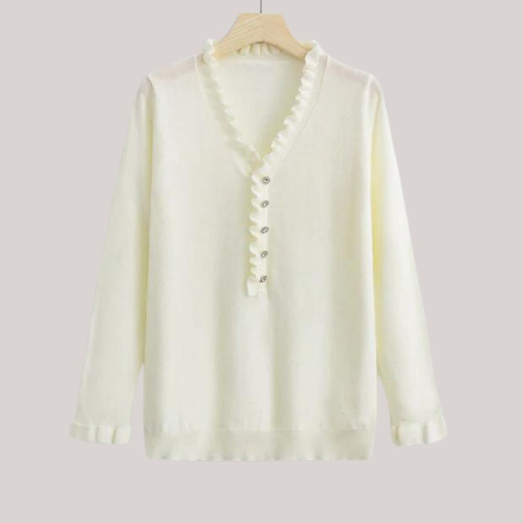 Valenzora | Gerüschter Strickpullover