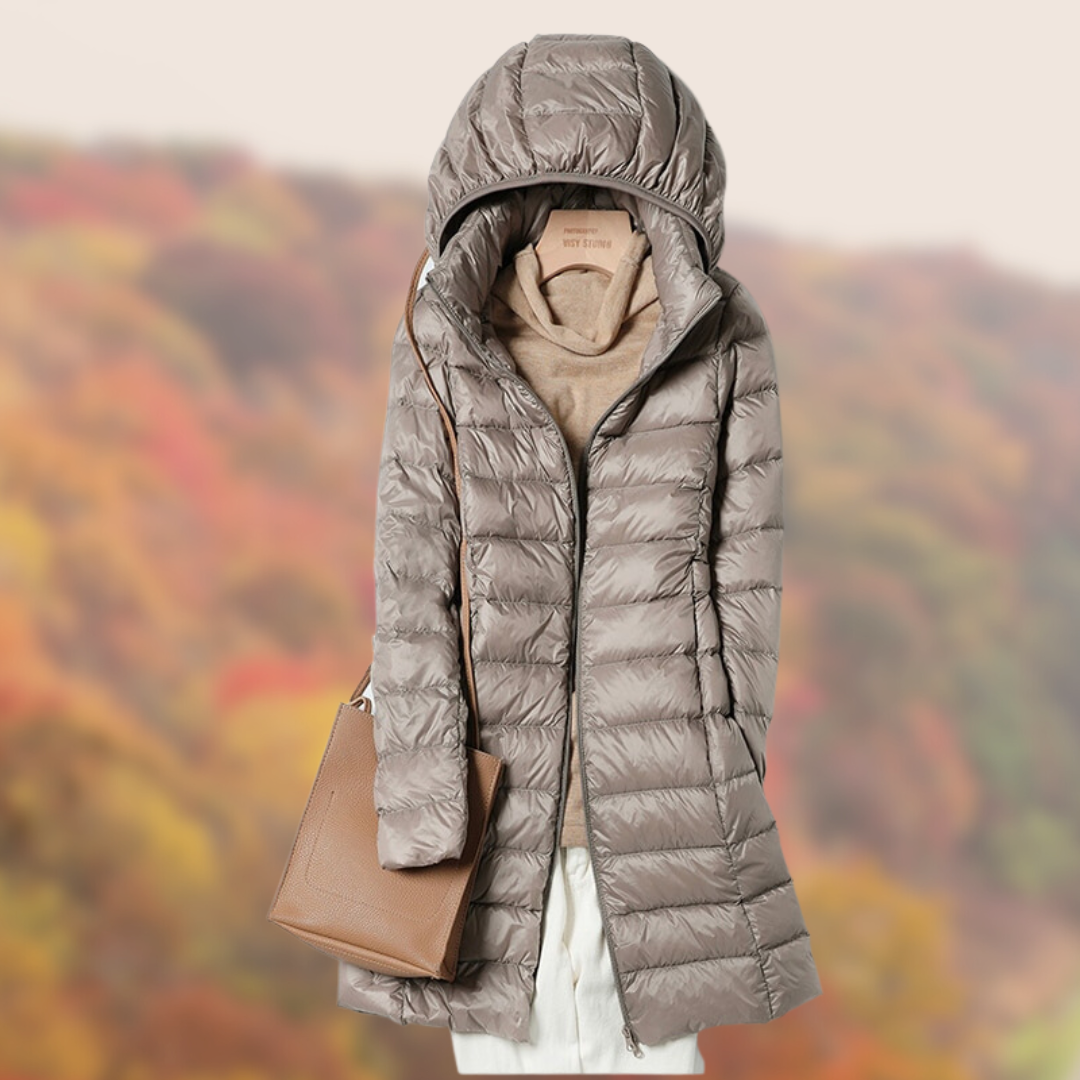 Valenzora Daunenjacke | Ultraleichte Übergangsjacke für Damen mit Kapuze