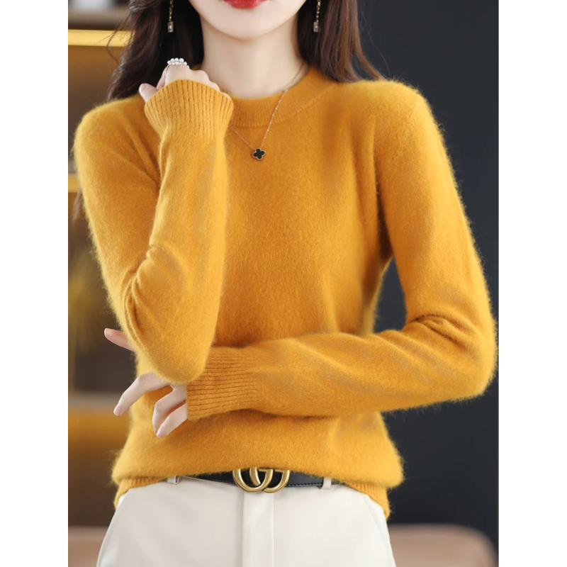 Valenzora | Women's Cashmere Sweater, Luxurious Round Neck, Soft & Fashionable