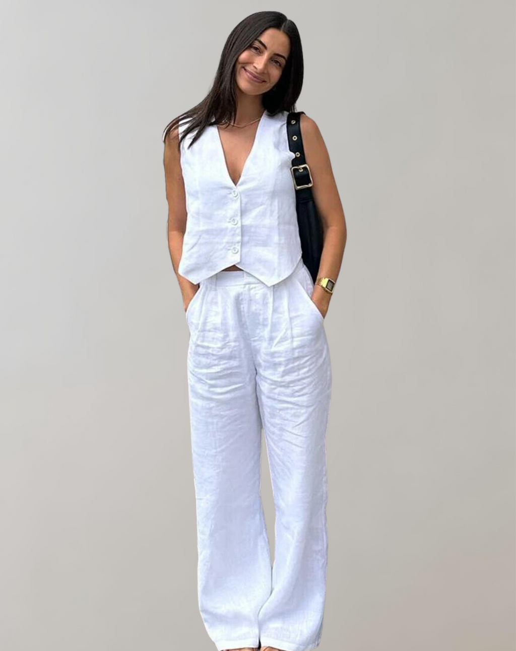 Valenzora – Tanktop und hochgeschnittene Hose