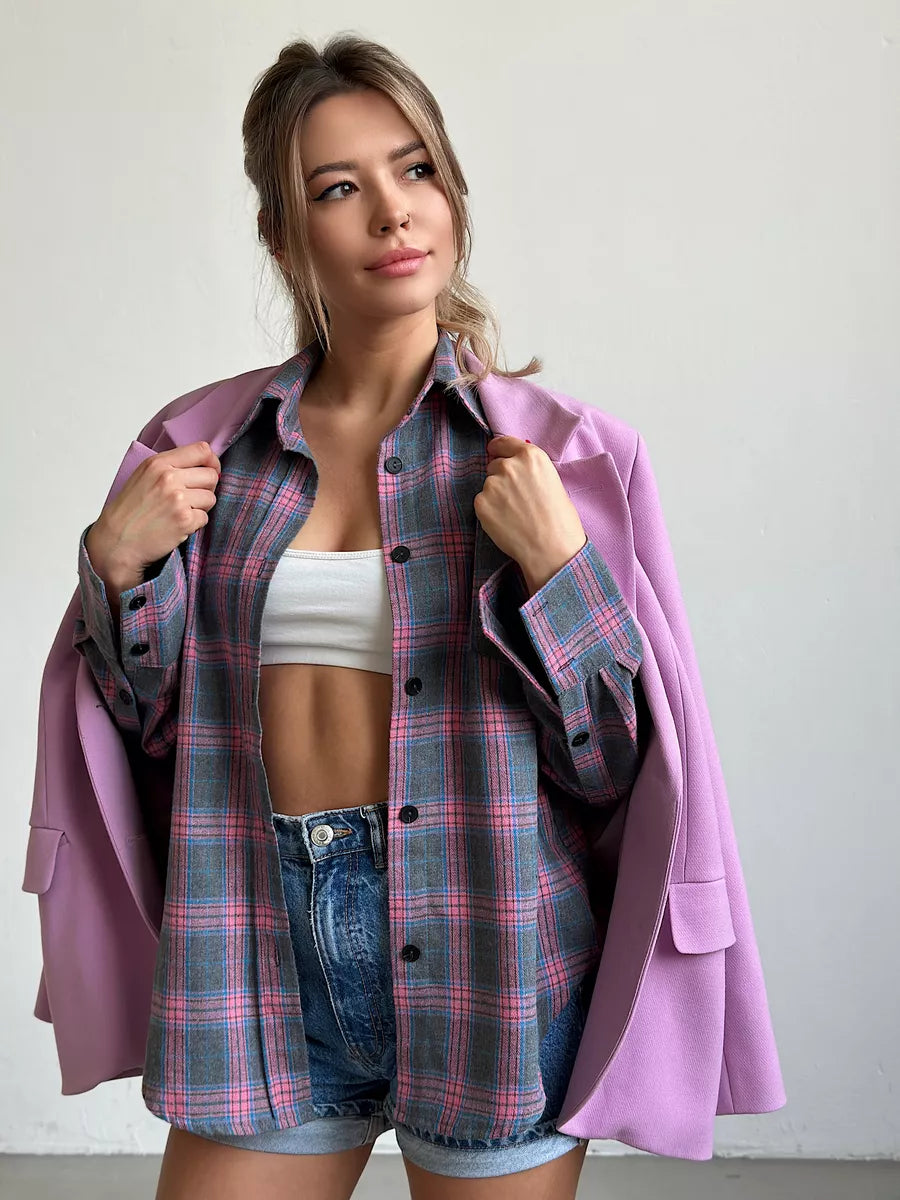 Valenzora | Kariertes Flanellhemd für Damen