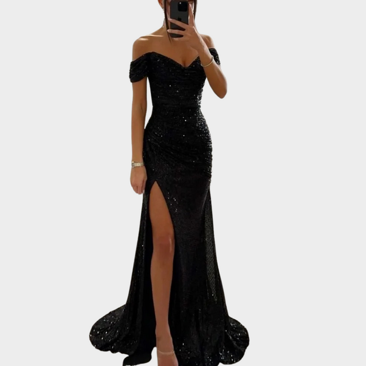 Valenzora | Women's Long Elegant Evening Dress with Slit