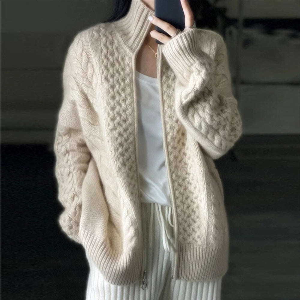 Valenzora | Cashmere cardigan long-sleeved sweater