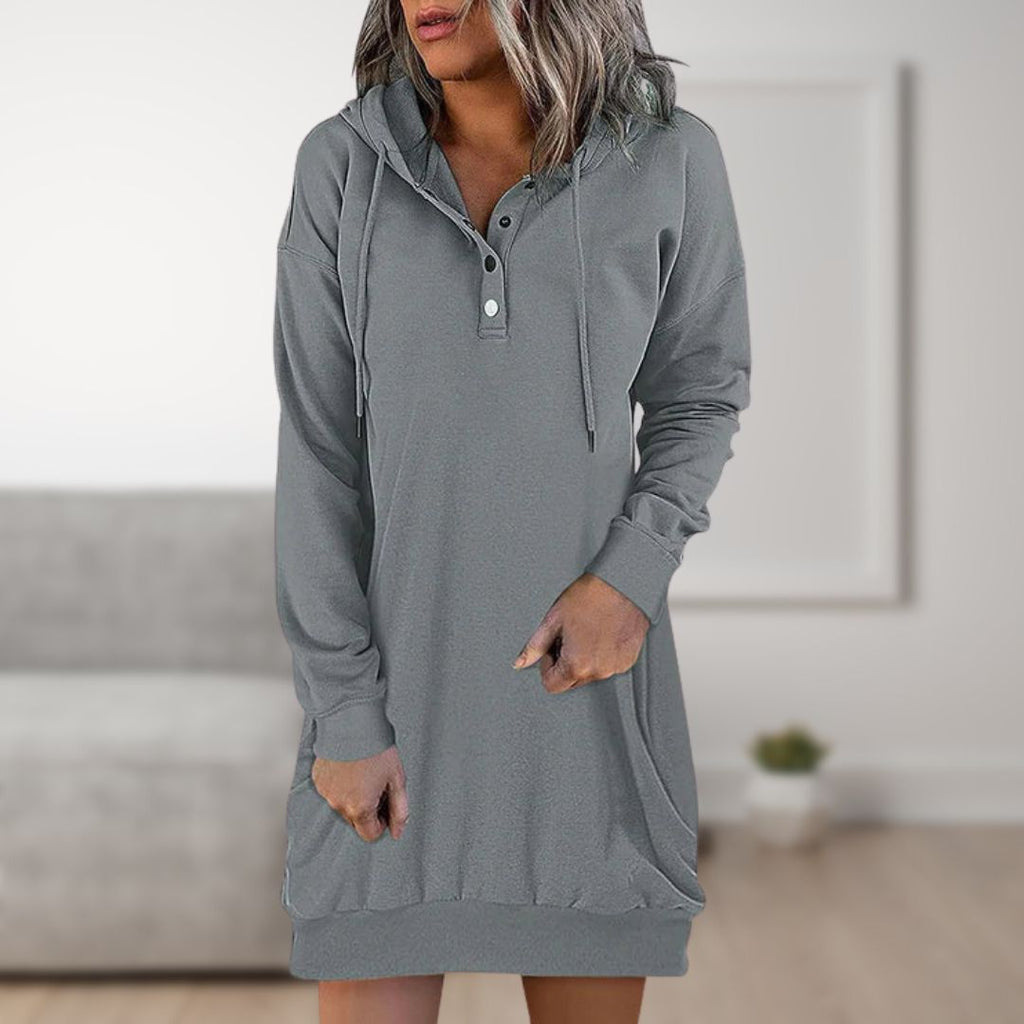 Valenzora Hooded Dress | Trendy Hooded Pullover for Women