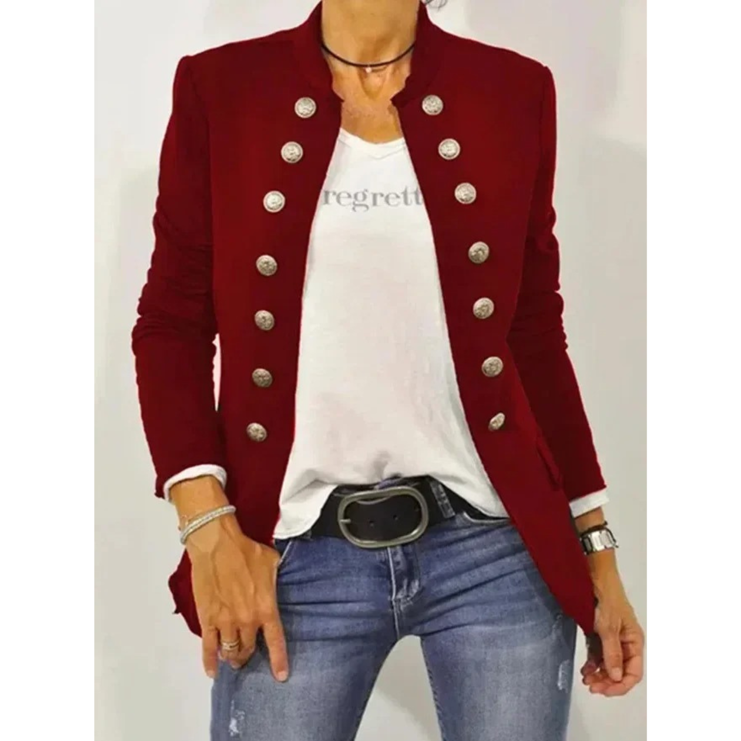 Valenzora – long-sleeved black women's blazer