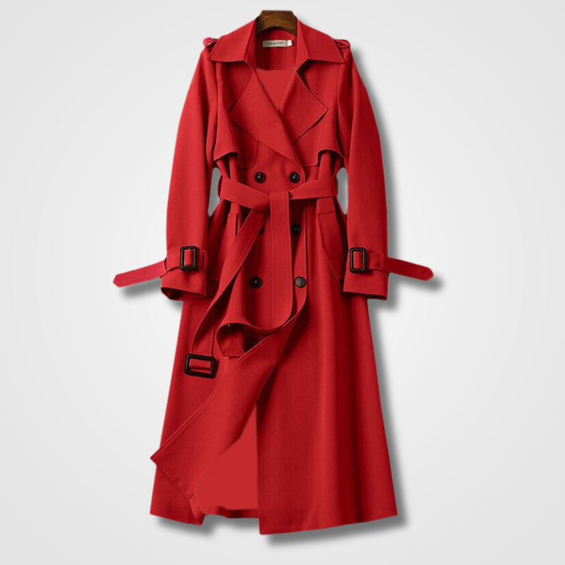 Valenzora | Lässiger langer Trenchcoat mit