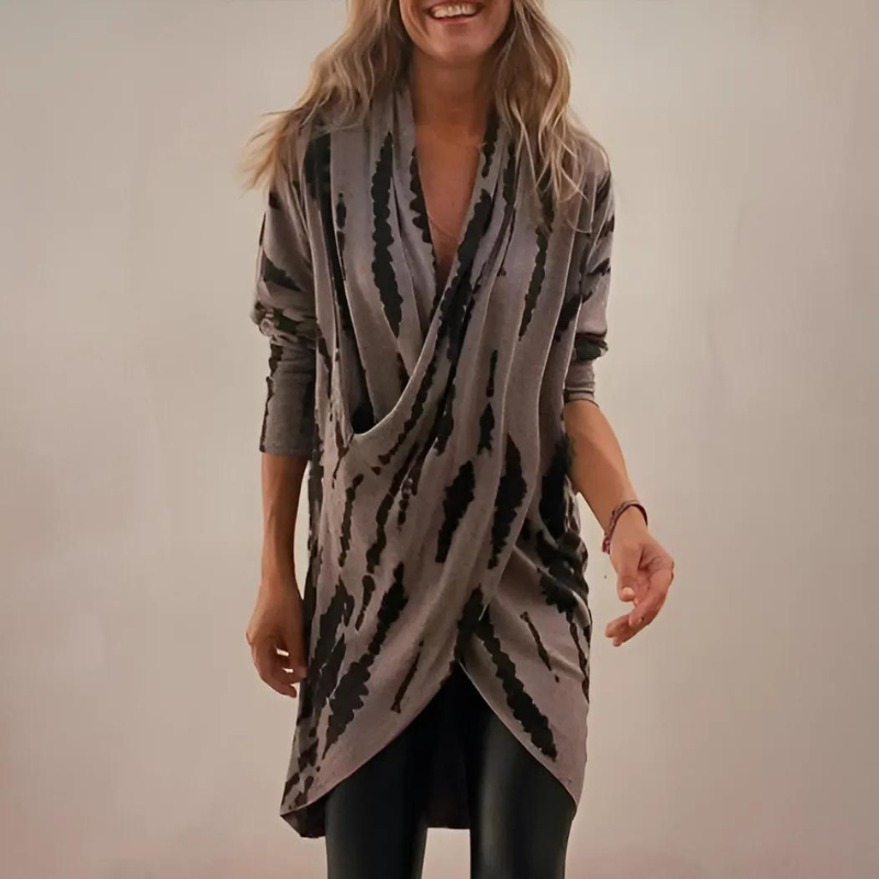 Valenzora | Tunic dress with V-neck, modern, relaxed fit
