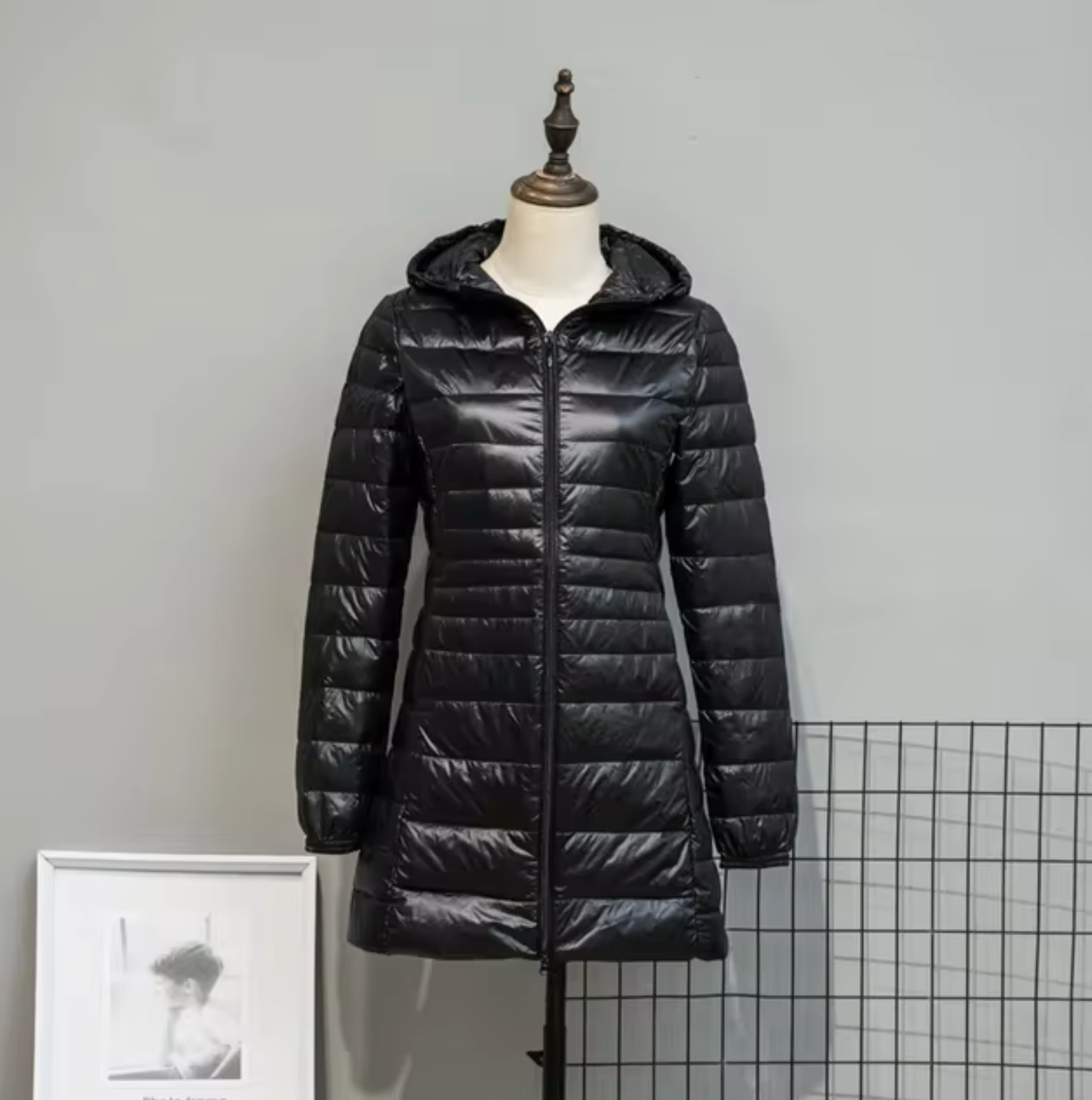– Puffer coat with hood