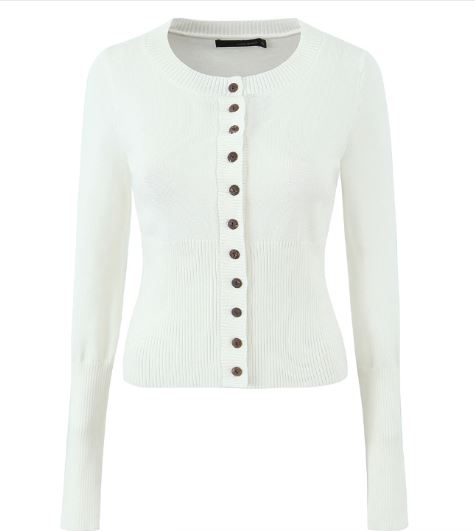 Valenzora | Long-sleeved neck cardigan