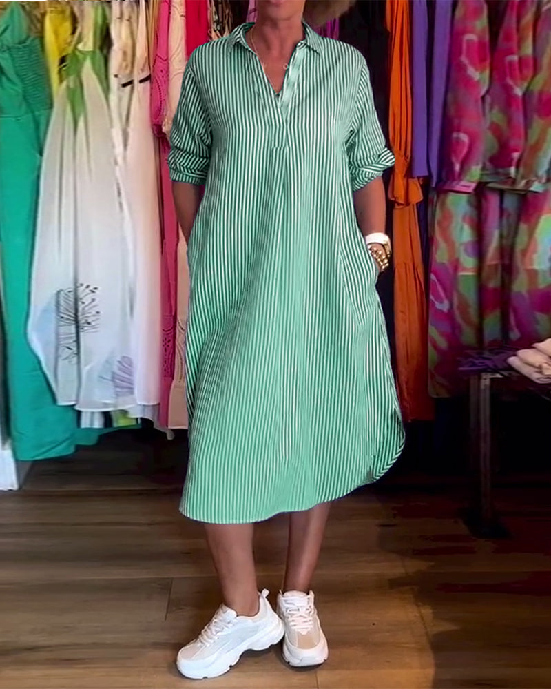 Valenzora | Striped shirt dress in a relaxed fit