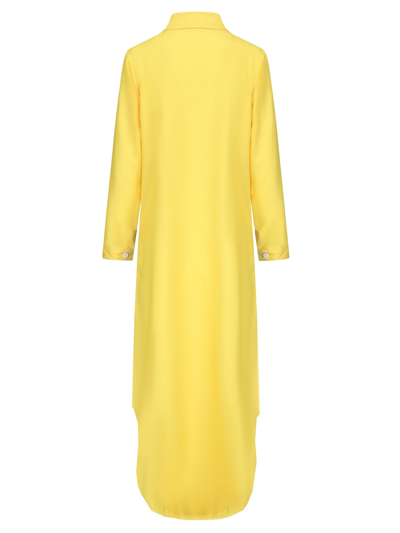 Valenzora | Dress with face print and collar in yellow