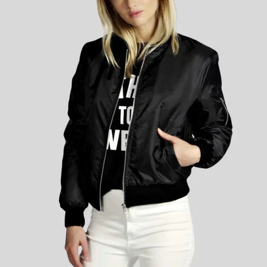 Jacke mit Rundhalsausschnitt