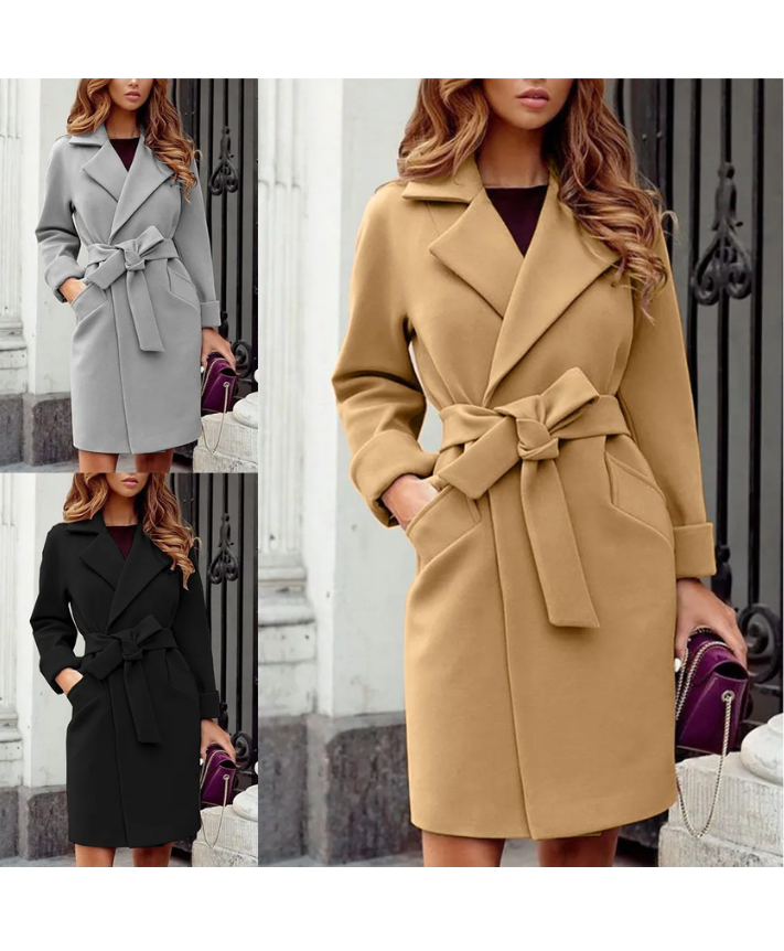 Valenzora | Stylischer Trenchcoat mit Gürtel