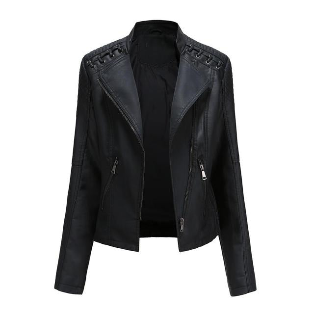 Valenzora Biker Jacket | Trendy leather-look jacket for women