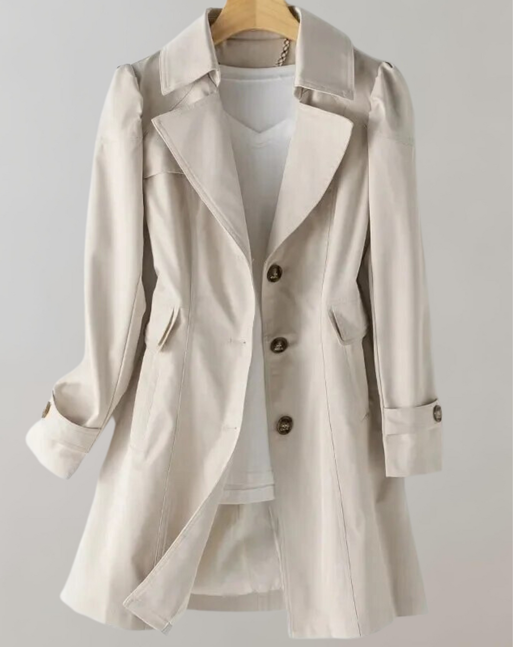 Valenzora | Women's Single-Breasted Trench Coat