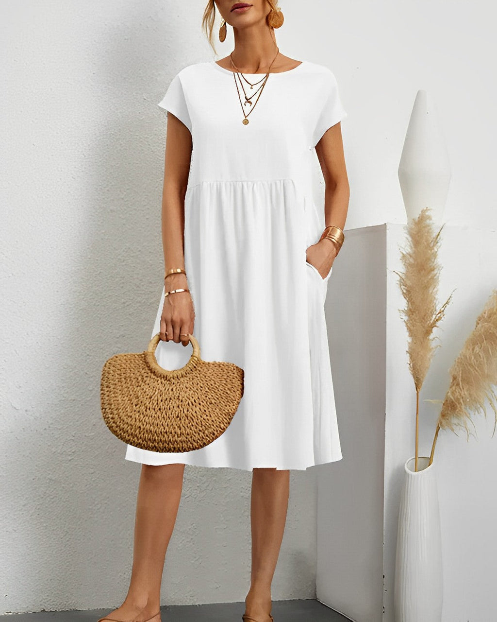 Valenzora | Midikleid mit Seitentaschen