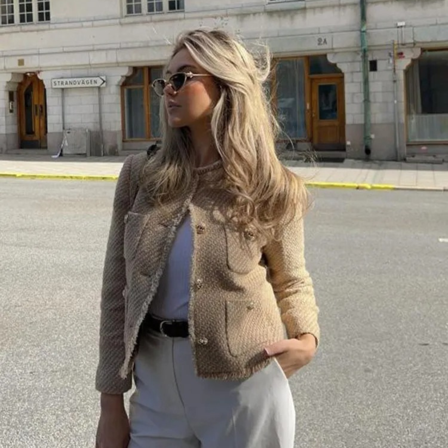 Valenzora | Damen-Sommerjacke Kamel