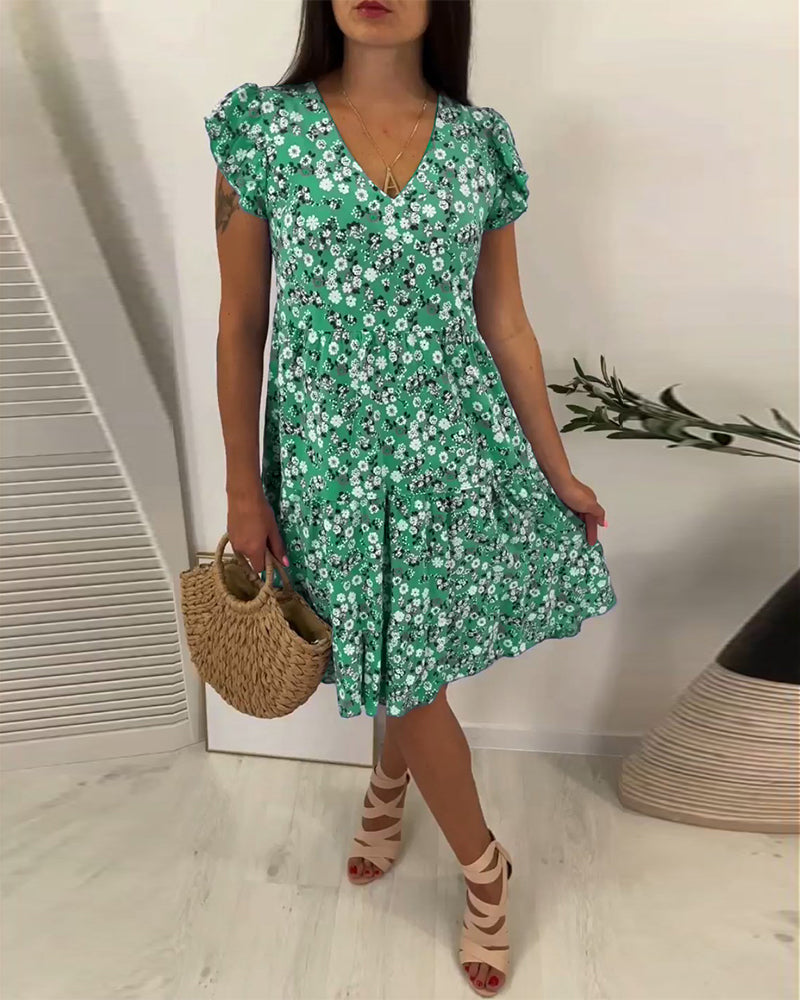 Valenzora | Fresh summer dress with floral pattern