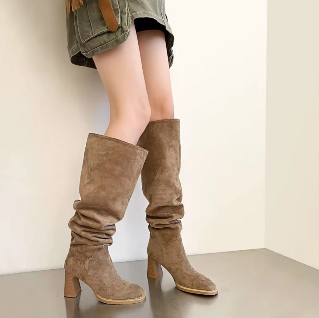 – Boots with high heels