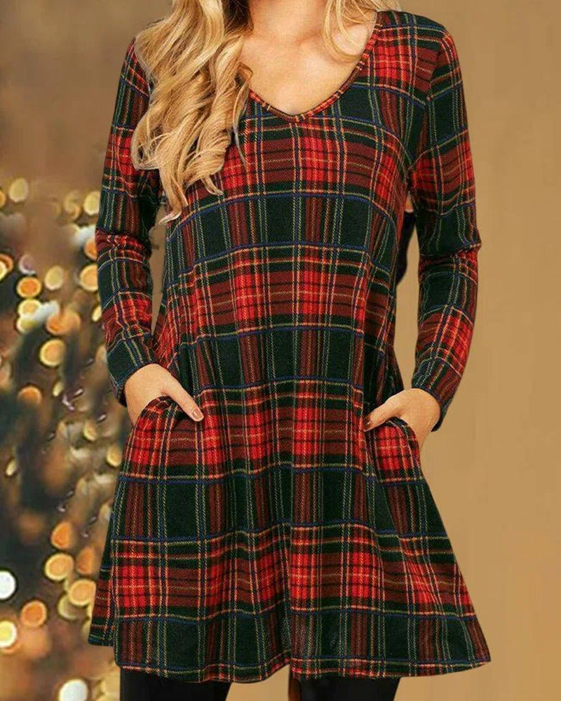 Valenzora | Relaxed Vibes Checkered Loose Dress