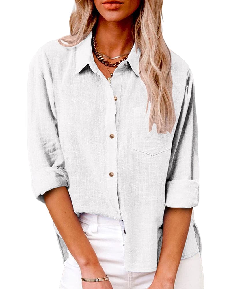 Valenzora | Long-sleeved linen shirt for women