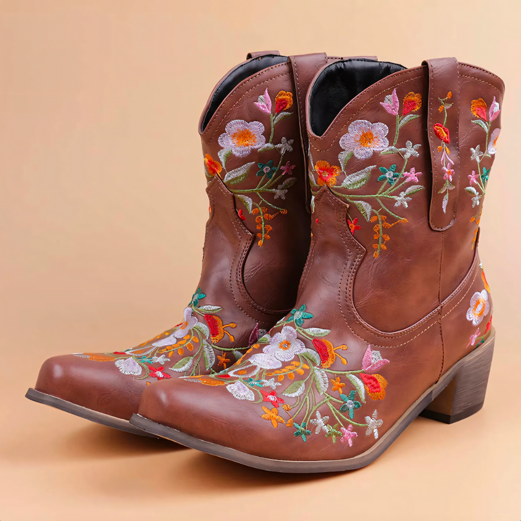 Valenzora | Wetterfeste Vintage-Cowgirl-Stiefel